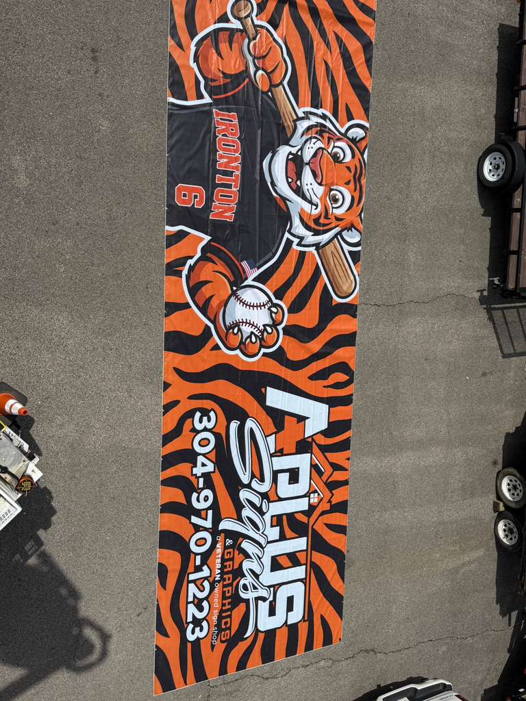 Ironton National Little League tiger banner